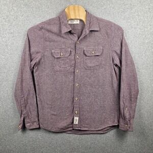 Abercrombie & Fitch Shirt Mens XL Purple Twill Muscle Fit Button Up Casual